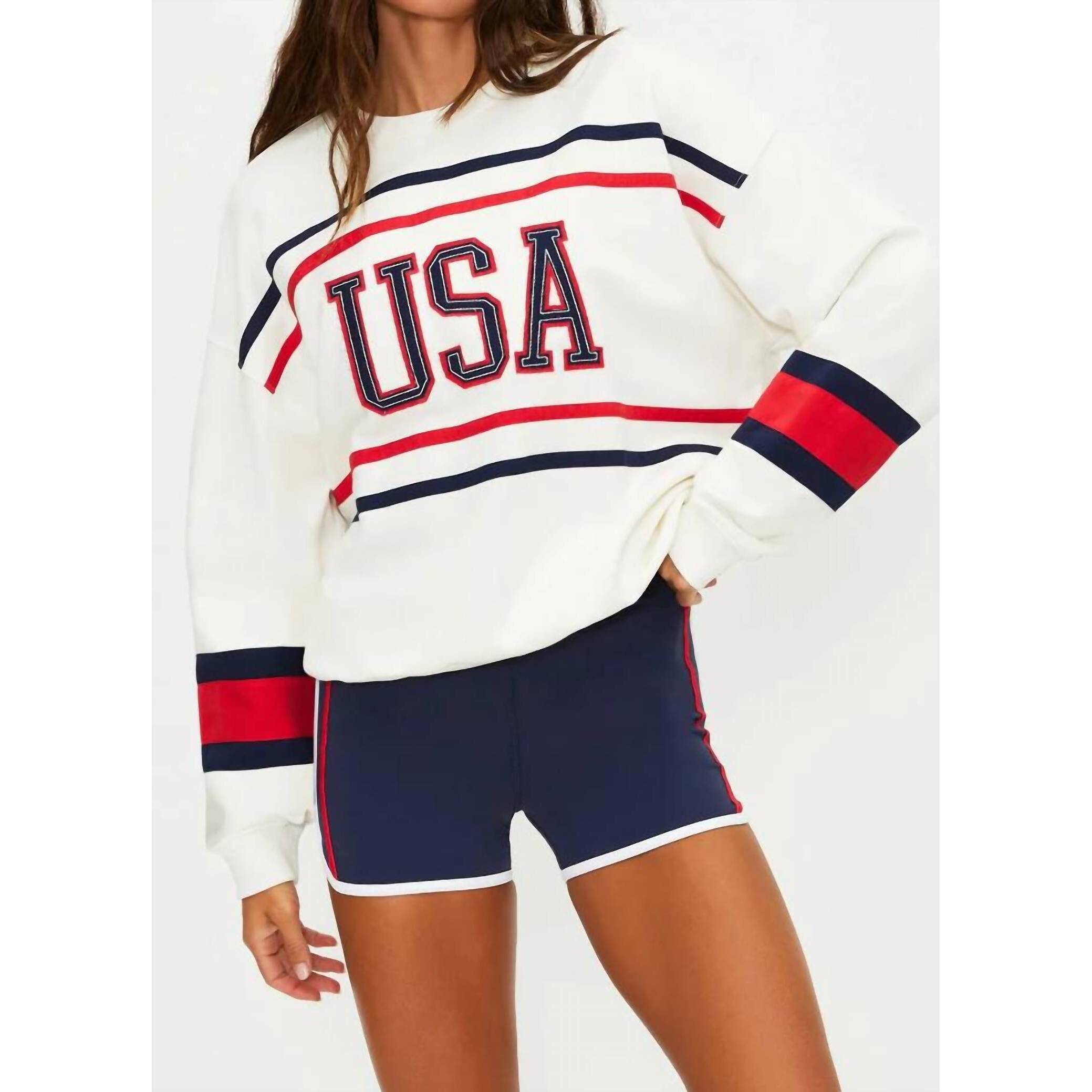 New Beach Riot Devyn Oversized Sweatshirt In White